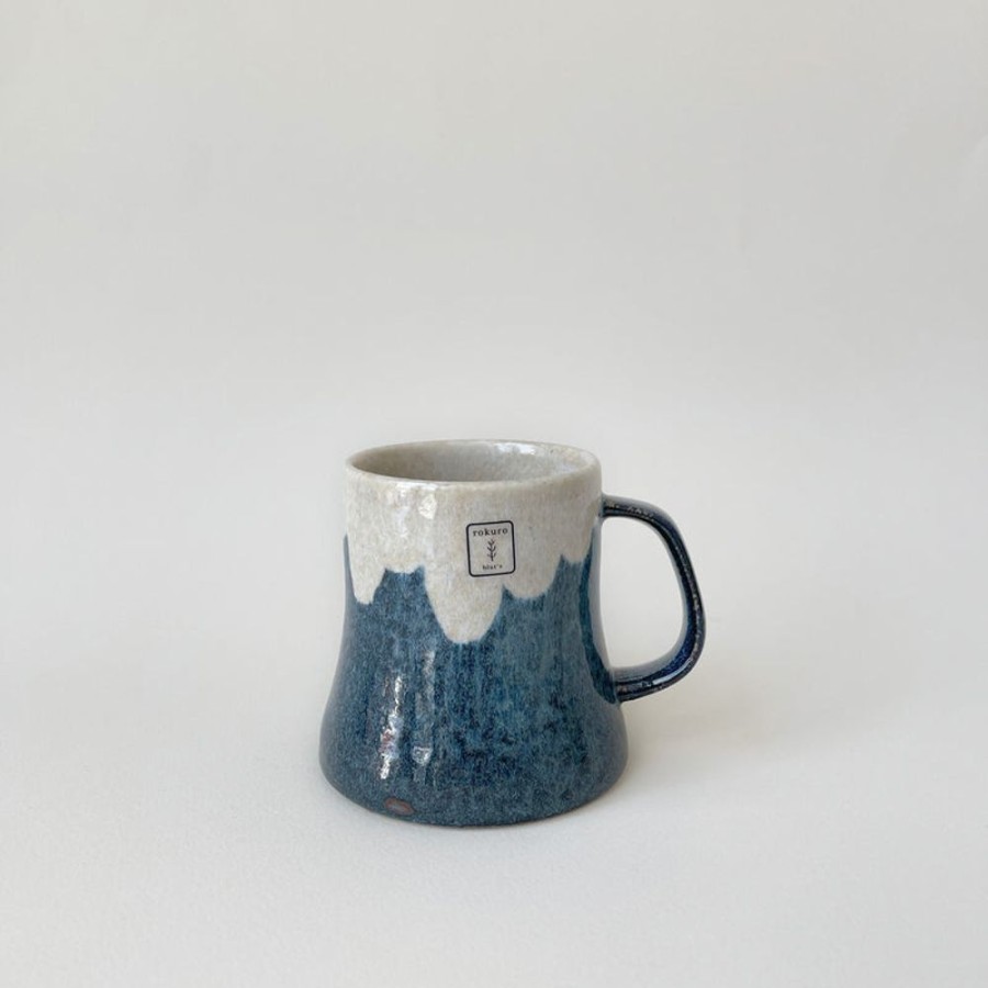 Shop Kitchen + Diningshop Kitchen + Dining Rokuro Blut's Mugs & Cups | Mt. Fuji Mug In Ao (Blue)