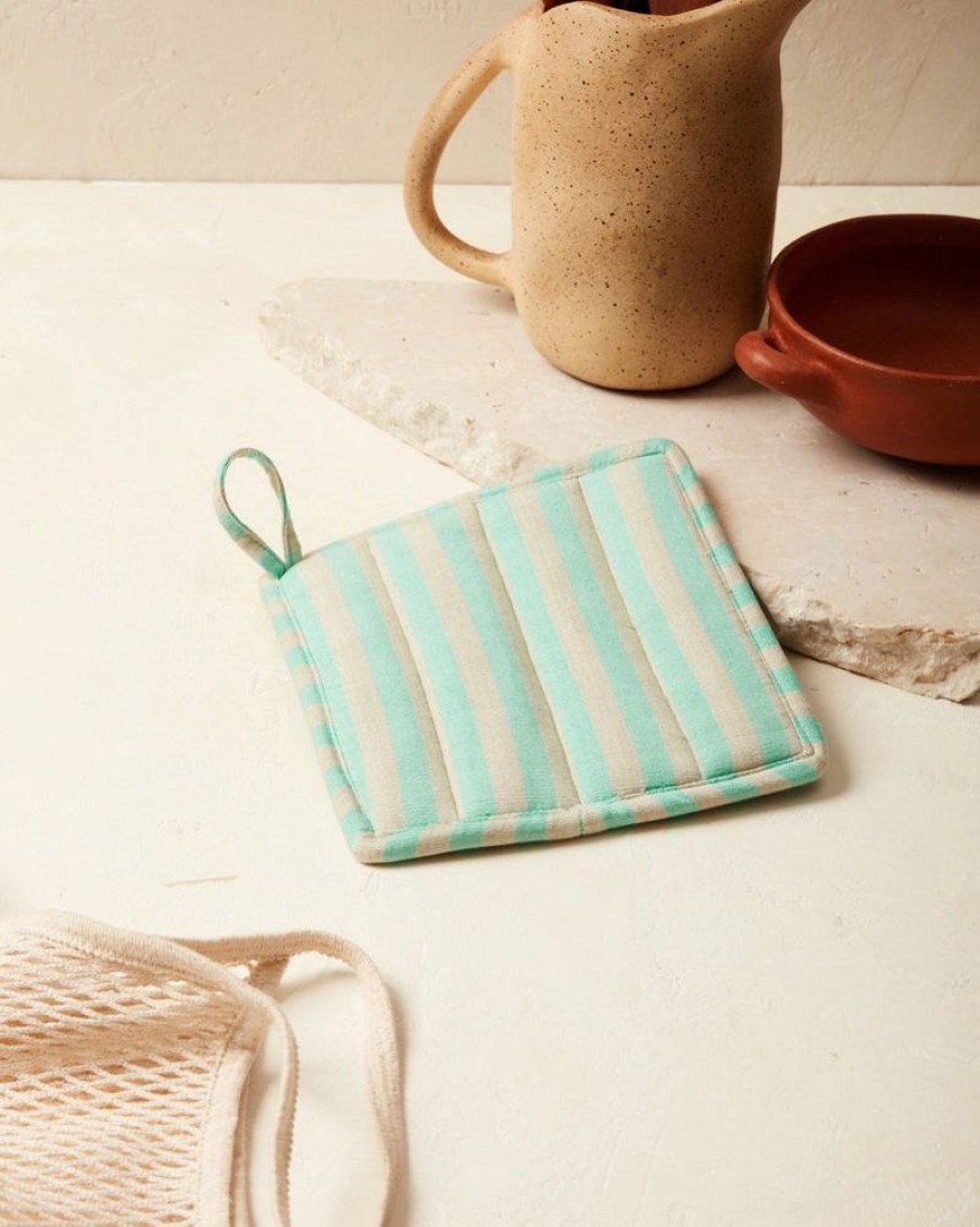 Shop Kitchen + Diningshop Kitchen + Dining MINNA Linens | Sol Potholder In Mint