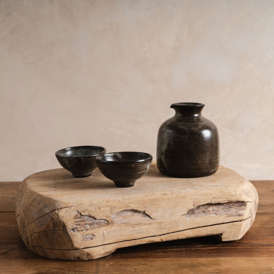 Shop Kitchen + Diningshop Kitchen + Dining Sheng Ceramic Mugs & Cups | Sake Set In Black Green