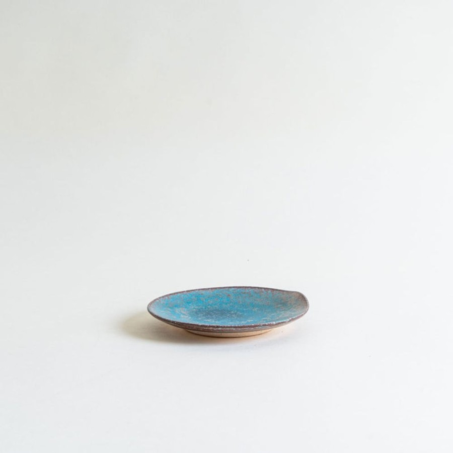 Shop Kitchen + Diningshop Kitchen + Dining Rokuro Blut's Plates & Bowls | Side Plate In Rusty Blue