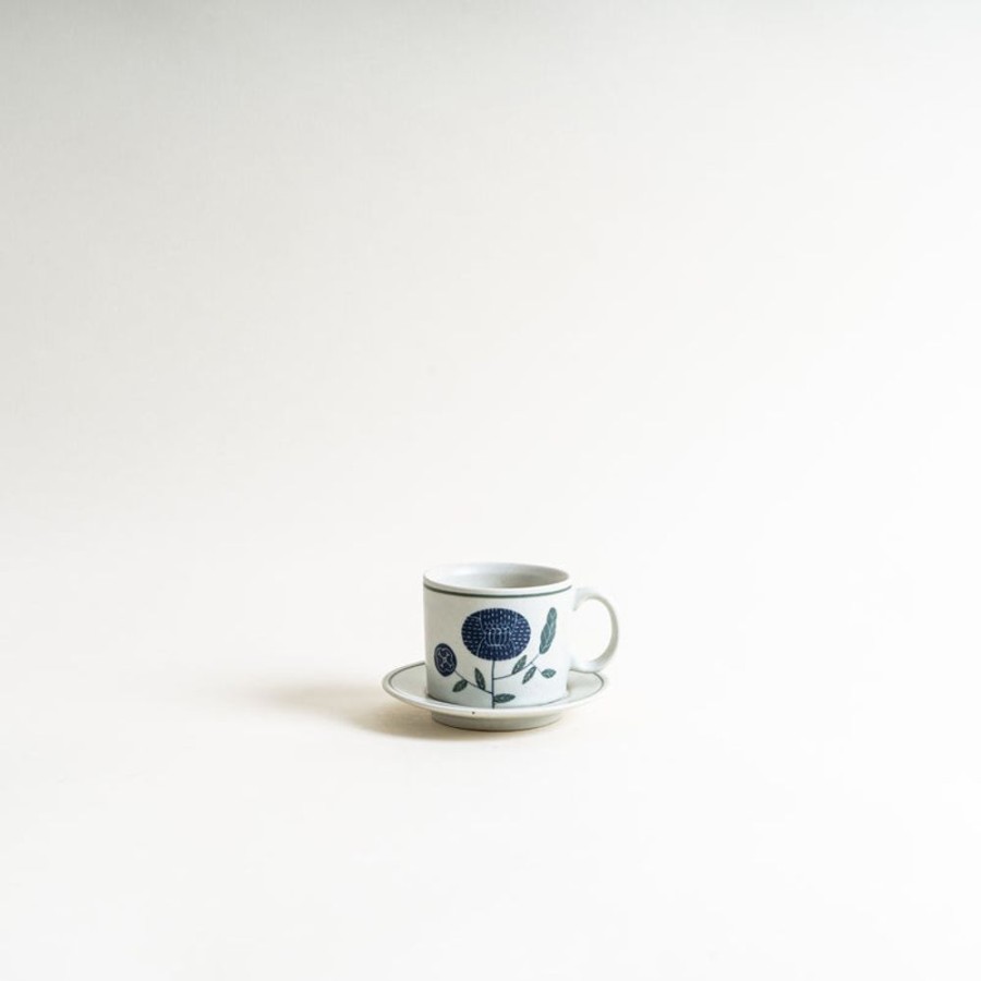 Shop Kitchen + Diningshop Kitchen + Dining Yeogi-Damki Tea & Coffee Ware | Yeogi-Damki Hand-Painted Mug + Saucer Set