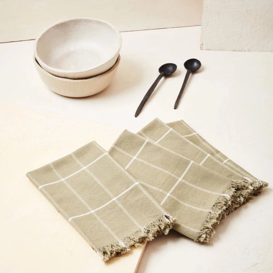 Shop Kitchen + Diningshop Kitchen + Dining MINNA Tools, Accessories & Storage | Grid Napkin In Sage