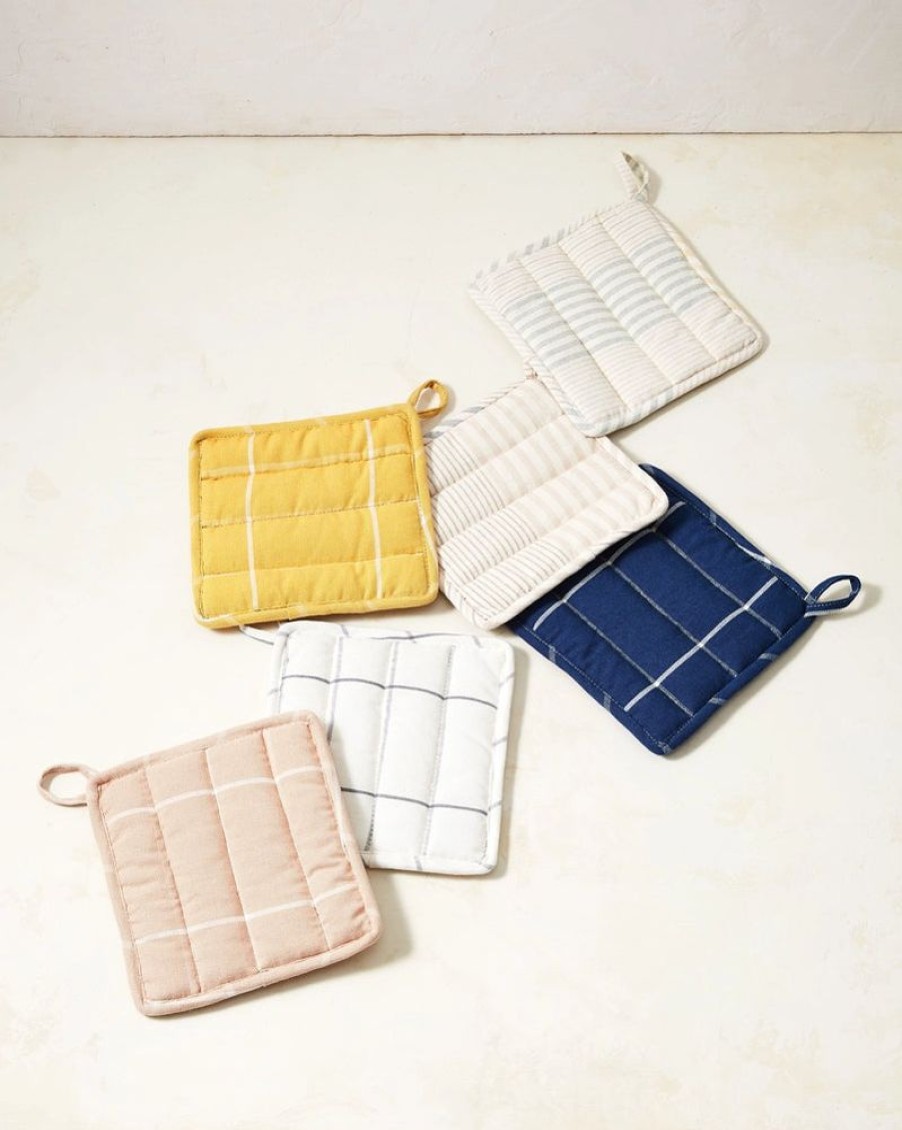 Shop Kitchen + Diningshop Kitchen + Dining MINNA Linens | Grid Potholder In Peach