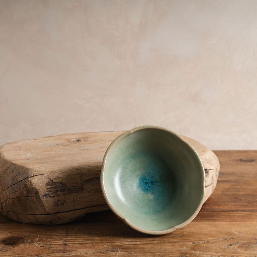 Shop Kitchen + Diningshop Kitchen + Dining Sheng Ceramic Plates & Bowls | Lotus Bowl In Lake Blue