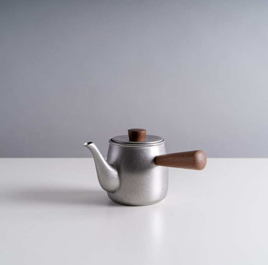 Shop Kitchen + Diningshop Kitchen + Dining Miyazaki Seisakusho Tea & Coffee Ware | Miyaco Single Serve Teapot In Matte Silver