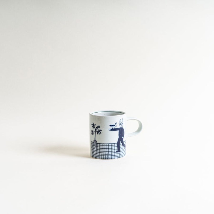 Shop Kitchen + Diningshop Kitchen + Dining Yeogi-Damki Mugs & Cups | Yeogi-Damki Rabbit Hand-Painted Mug