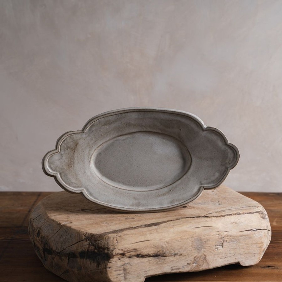 Shop Kitchen + Diningshop Kitchen + Dining Zhitaofang's/製陶方式 Plates & Bowls | Cloud-Shaped Plate In White