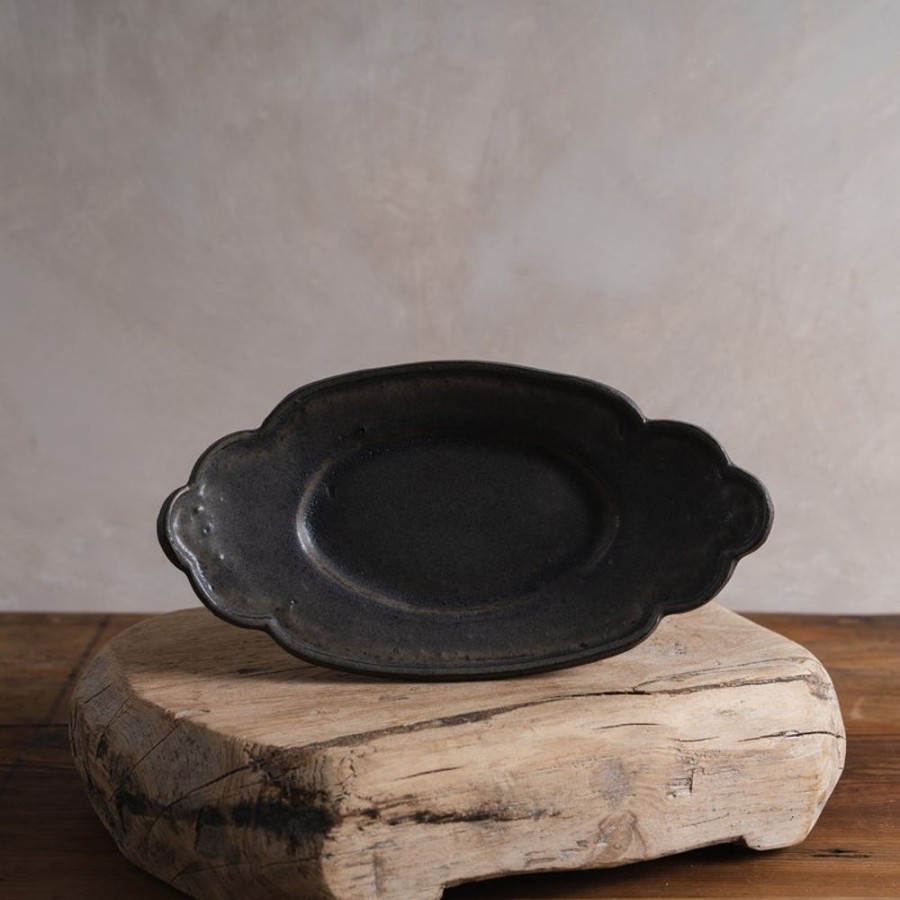 Shop Kitchen + Diningshop Kitchen + Dining Zhitaofang's/製陶方式 Plates & Bowls | Cloud-Shaped Plate In Blue-Gray