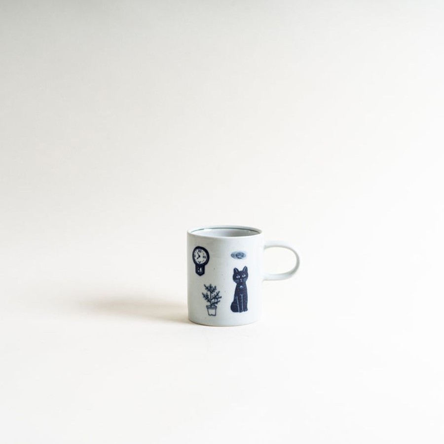 Shop Kitchen + Diningshop Kitchen + Dining Yeogi-Damki Mugs & Cups | Yeogi-Damki Cat Hand-Painted Mug