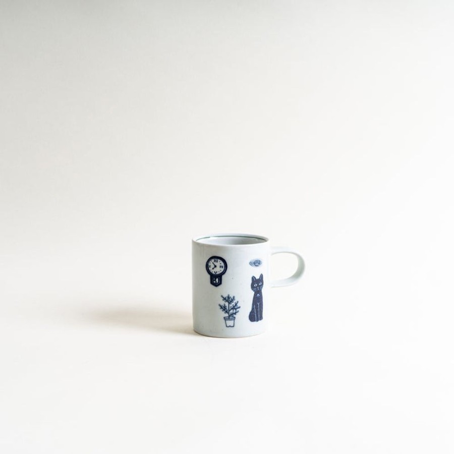 Shop Kitchen + Diningshop Kitchen + Dining Yeogi-Damki Mugs & Cups | Yeogi-Damki Cat Hand-Painted Mug