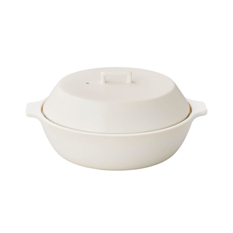 Shop Kitchen + Diningshop Kitchen + Dining kinto Donabe | Kinto Kakomi Ih Donabe In White 2.5L