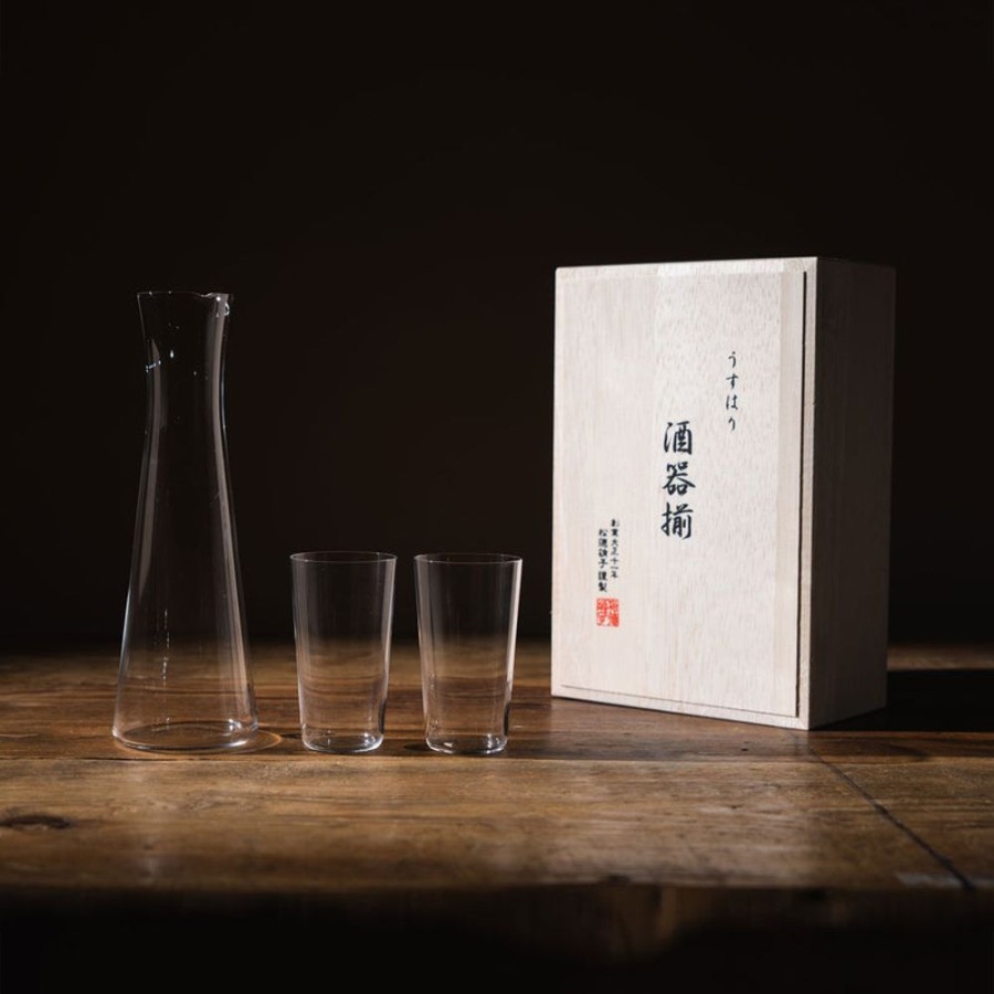 Shop Kitchen + Diningshop Kitchen + Dining Shotoku Glass Mugs & Cups | Usuhari Sake Glass Gift Set