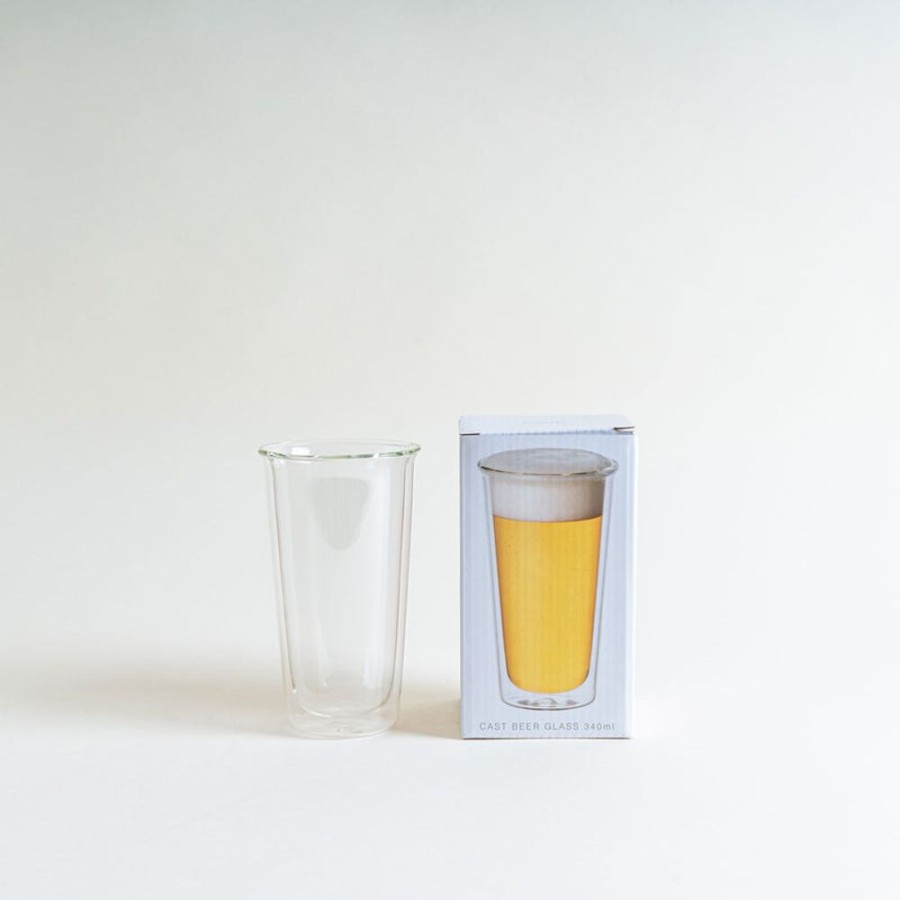 Shop Kitchen + Diningshop Kitchen + Dining Kinto Mugs & Cups | Kinto Cast Double Wall Beer Glass