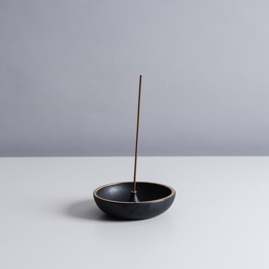 Shop Livingshop Living S/N Incense | S/N Brass Incense Holder In Black